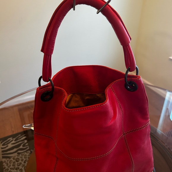 Bottega Veneta Handbags - Bottega Veneta Red Leather Handbag
